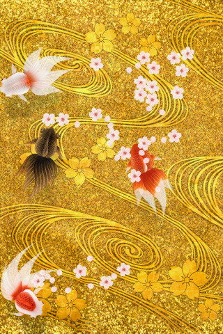 ゆらりゆらりと金魚が泳ぎ、花びらが舞う。美し過ぎる。